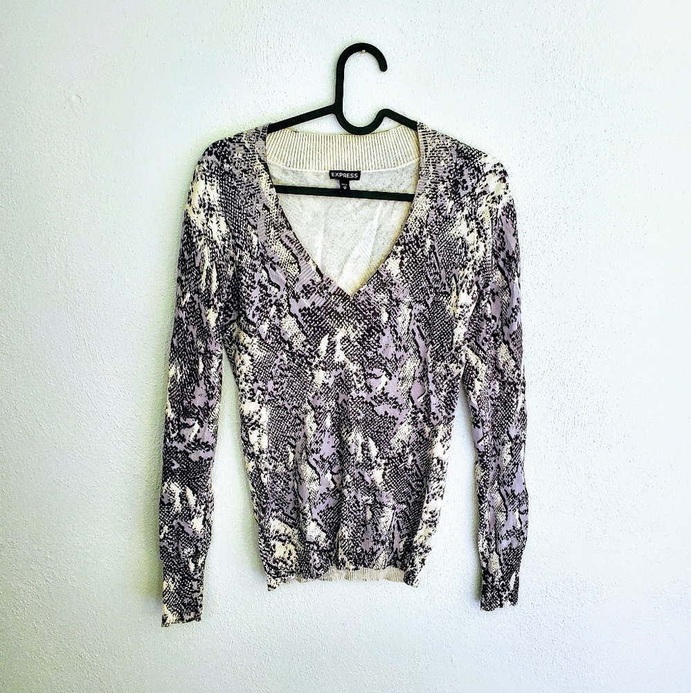 Snake Print Sweater
